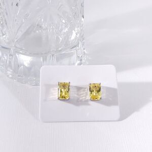 Genuine Yellow Sapphire Earrings 2.4 Carats tw